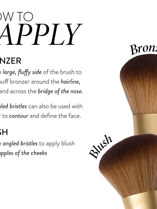 Laura Geller Dual-Ended BLUSH + BRONZER Brush New Sealed - Picture 5 of 6